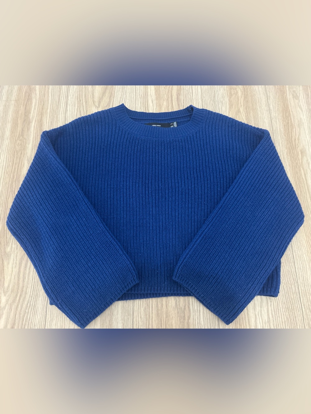 Vero Moda Cropped Ribbed Crewneck Sweater in Blue 💙